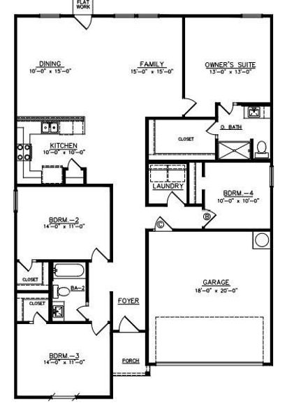 Floor Plan for 1748 SF Floor Plan for 1748 SF