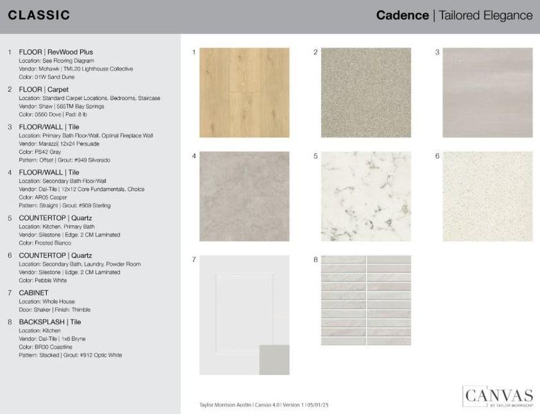 1612 Lorant Lane design selections! This home is currently under construction and selections are subject to change.