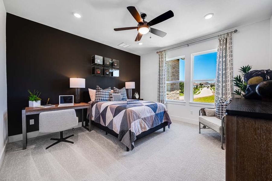 Representative furnished interior of a home built from the Catalina by Taylor Morrison in Travisso Florence Collection, Leander (Image 30).