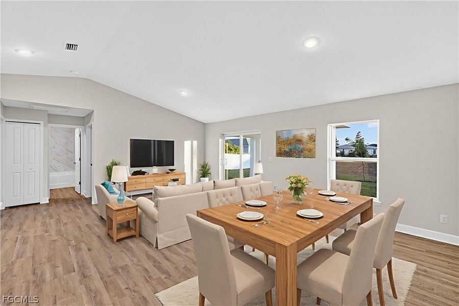 Furnished interior view inside a new home in Cape Coral, Cape Coral (Image 6). Furnished interior view inside a new home in Cape Coral, Cape Coral (Image 6).