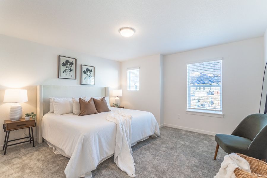 Furnished interior view inside a new home in The Vistas at West Mesa, Colorado Springs (Image 14). Furnished interior view inside a new home in The Vistas at West Mesa, Colorado Springs (Image 14).