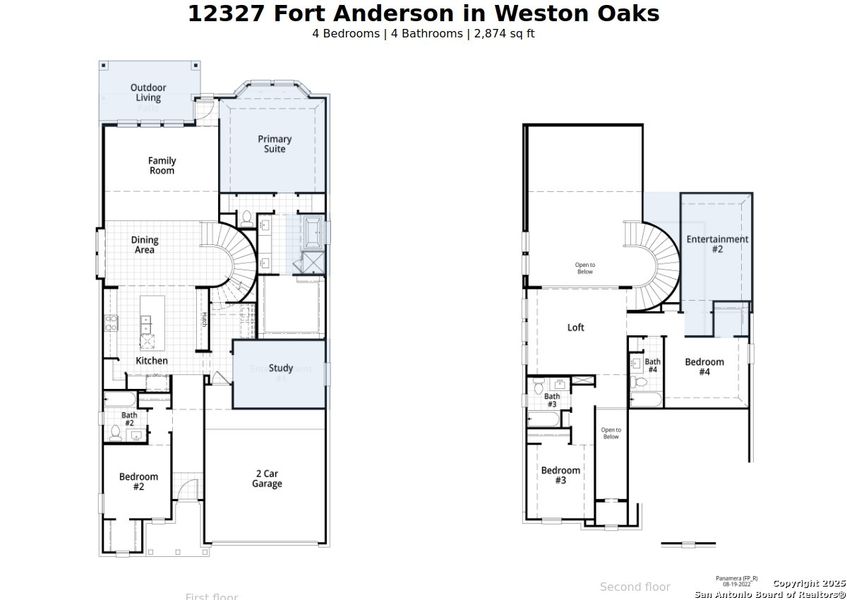 2D floor plan layout of this home in Weston Oaks, San Antonio, TX (Image 3). 2D floor plan layout of this home in Weston Oaks, San Antonio, TX (Image 3).