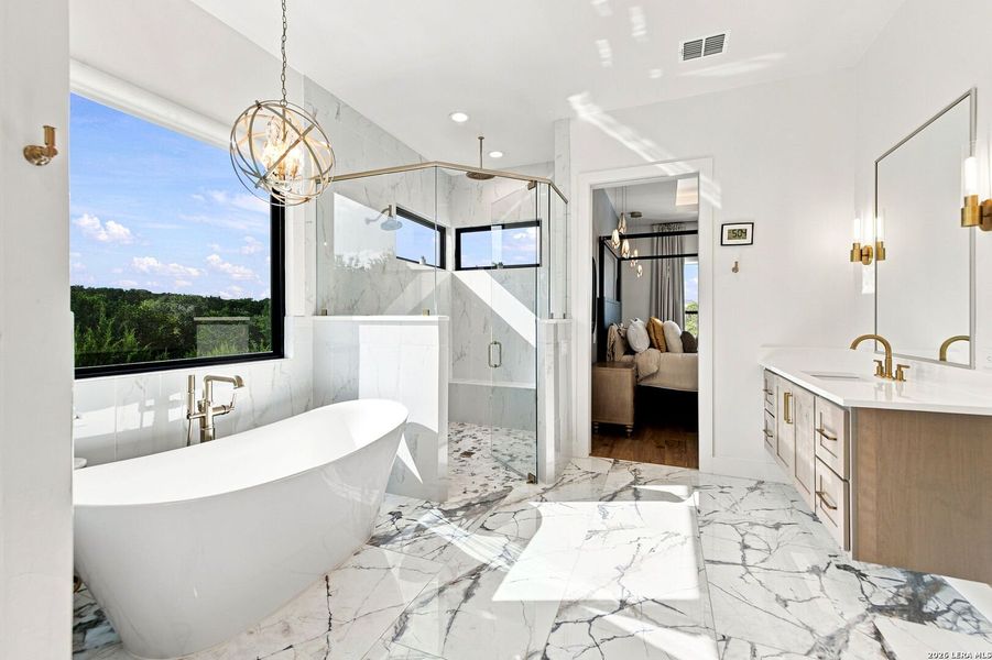 Furnished interior view inside a new home in , Boerne (Image 22).
