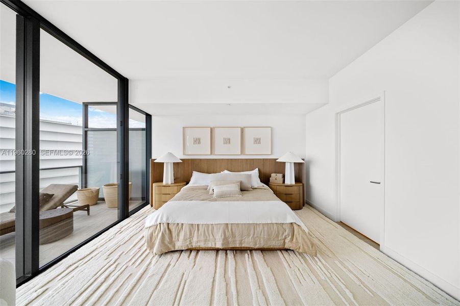 Furnished interior view inside a new home in , Miami Beach (Image 23).