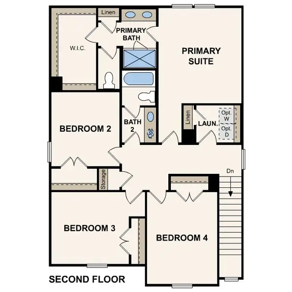 2D floor plan layout of this home in Applewhite Meadows, San Antonio, TX (Image 3).