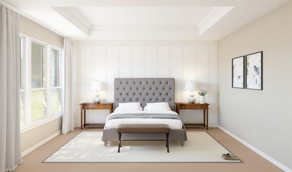 Spacious primary suite (*Artist rendering used for illustration purposes only.)