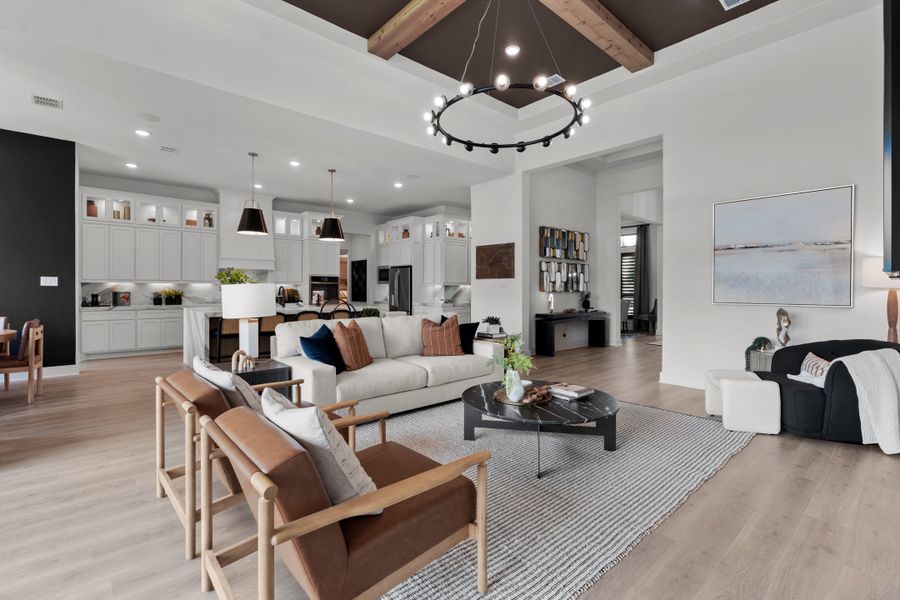 Furnished interior view inside a new home in Caliza Reserve, Boerne (Image 11).