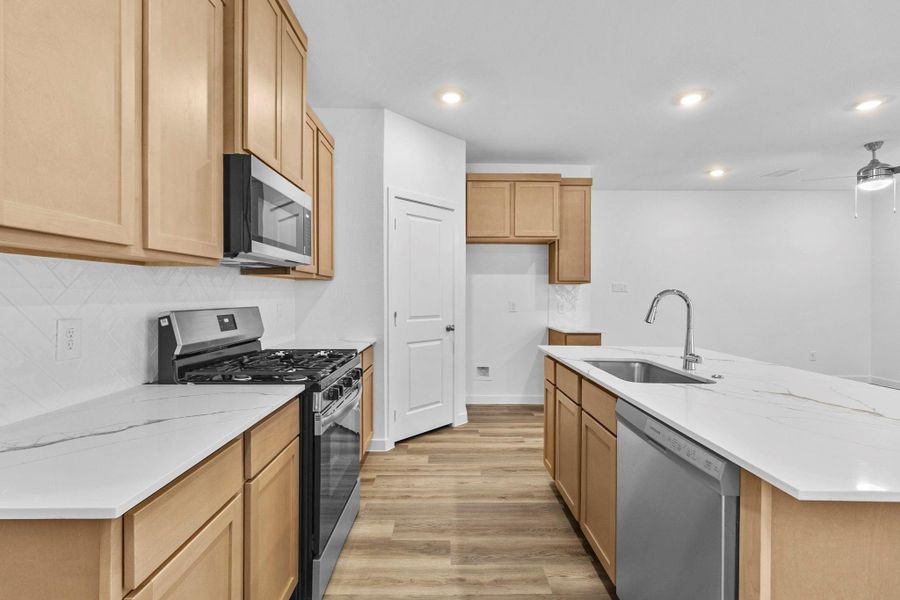 Furnished interior view inside a new home in Grand West, Houston (Image 9).
