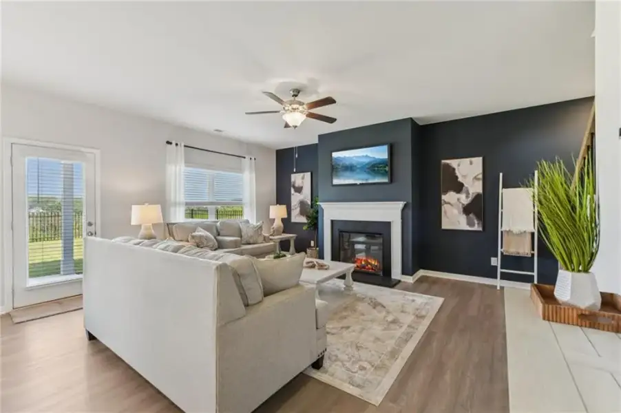 Furnished interior view inside a new home in The Hills at Cedar Creek, Winder (Image 35).