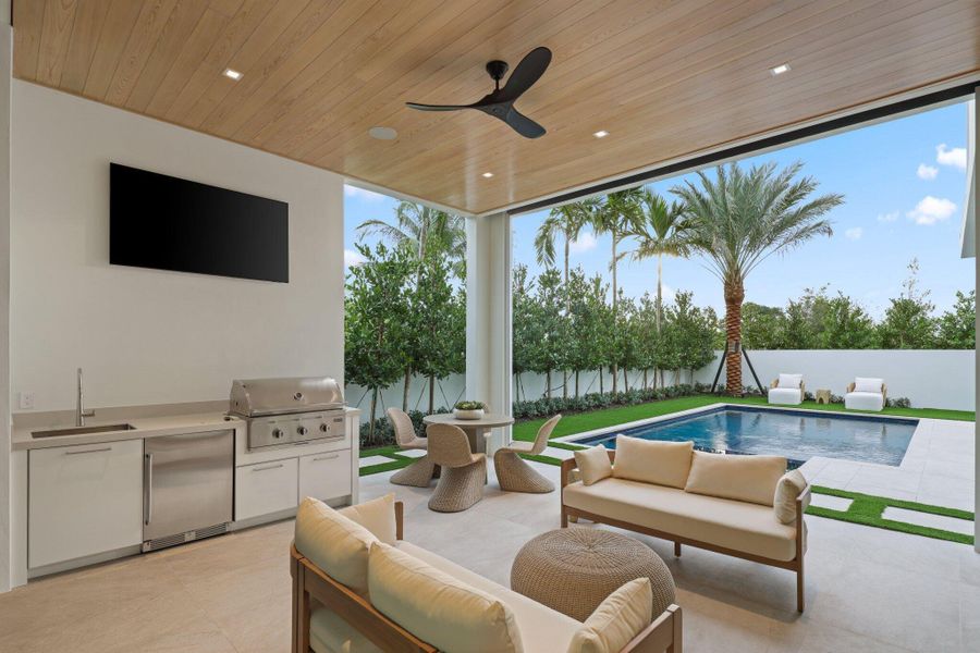 Exterior details and patio area of a home in , Delray Beach (Image 40). Exterior details and patio area of a home in , Delray Beach (Image 40).