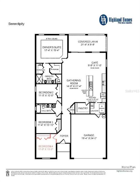 2D floor plan layout of this home in Geneva Landings, Davenport, FL (Image 2). 2D floor plan layout of this home in Geneva Landings, Davenport, FL (Image 2).