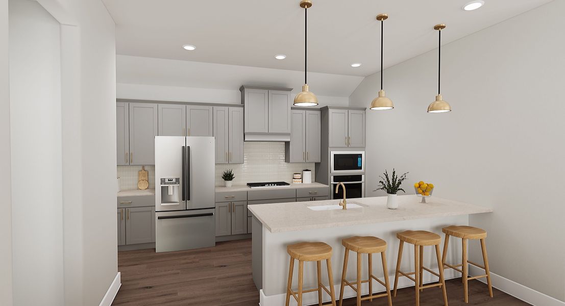 Representative furnished interior of a home built from the Cremello by Tri Pointe Homes in Painted Tree, McKinney (Image 5).