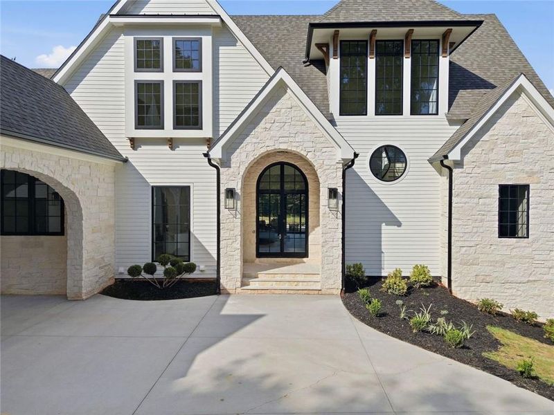 Exterior details and patio area of a home in , Canton (Image 38).