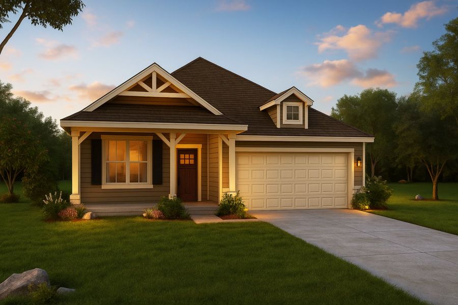 Representative exterior photo of a completed home built from the Olive III Trinity Grove Signature by Brohn Homes in Trinity Grove, Spring, TX (Image 14). Representative exterior photo of a completed home built from the Olive III Trinity Grove Signature by Brohn Homes in Trinity Grove, Spring, TX (Image 14).