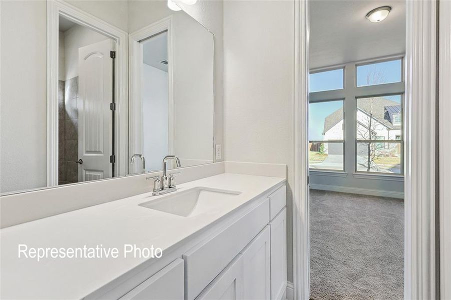 Bathroom featuring vanity