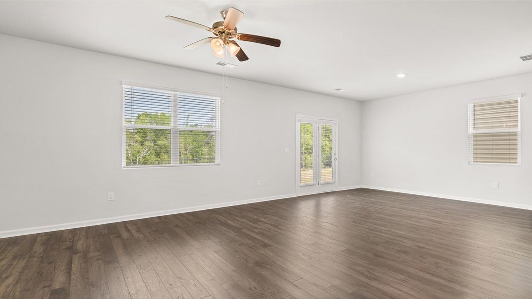 Representative unfurnished interior of a home built from the Elston by D.R. Horton in Southwind Village, Evans (Image 34). Representative unfurnished interior of a home built from the Elston by D.R. Horton in Southwind Village, Evans (Image 34).