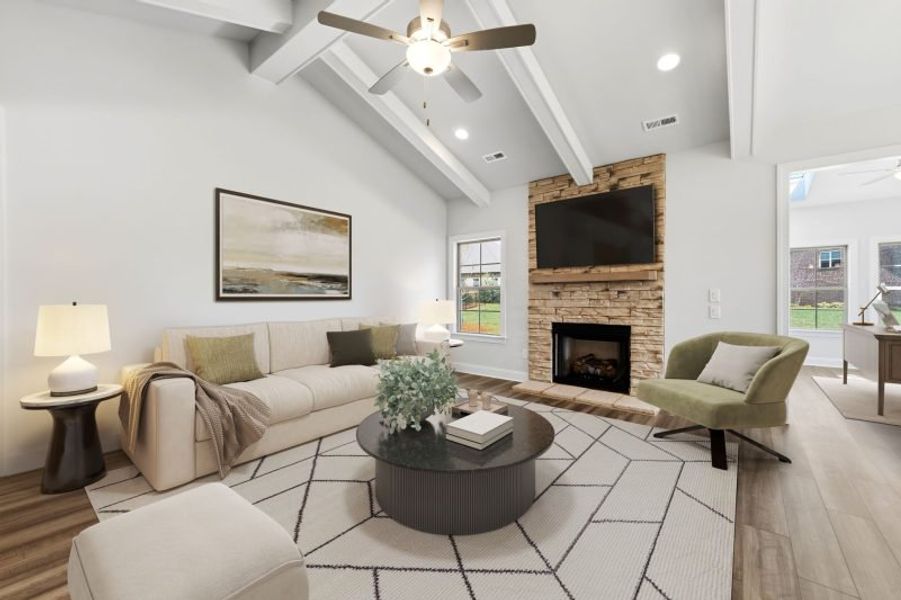 Furnished interior view inside a new home in Weybridge, Burlington (Image 5).