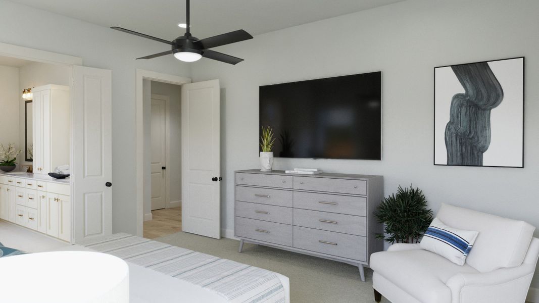 Representative furnished interior of a home built from the Laurent by Normandy Homes in Hazelwood 40' Series, Frisco (Image 14).