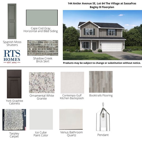 2D floor plan layout of this home in The Village at Sassafras, Allenhurst, GA (Image 3).
