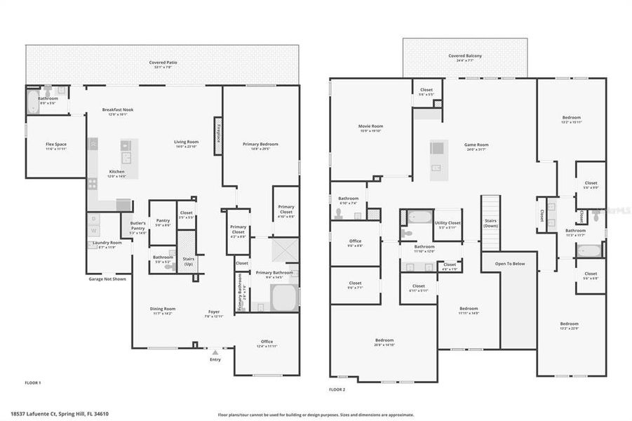 2D floor plan layout of this home in Talavera, Spring Hill, FL (Image 5). 2D floor plan layout of this home in Talavera, Spring Hill, FL (Image 5).