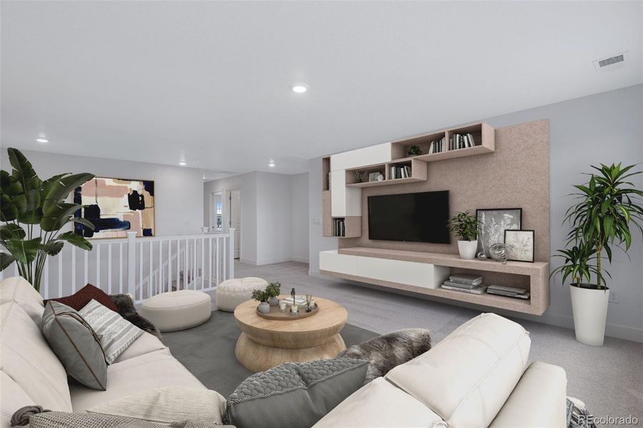 Furnished interior view inside a new home in Vantage, Berthoud (Image 8). Furnished interior view inside a new home in Vantage, Berthoud (Image 8).