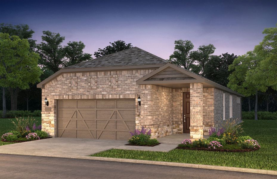 Front exterior of a new home in Del Webb at Legacy Hills, Celina, TX, highlighting curb appeal (Image 17).