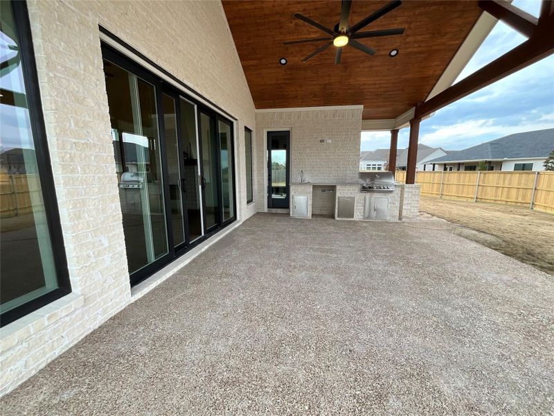 Back Patio with Outdoor Kitchen