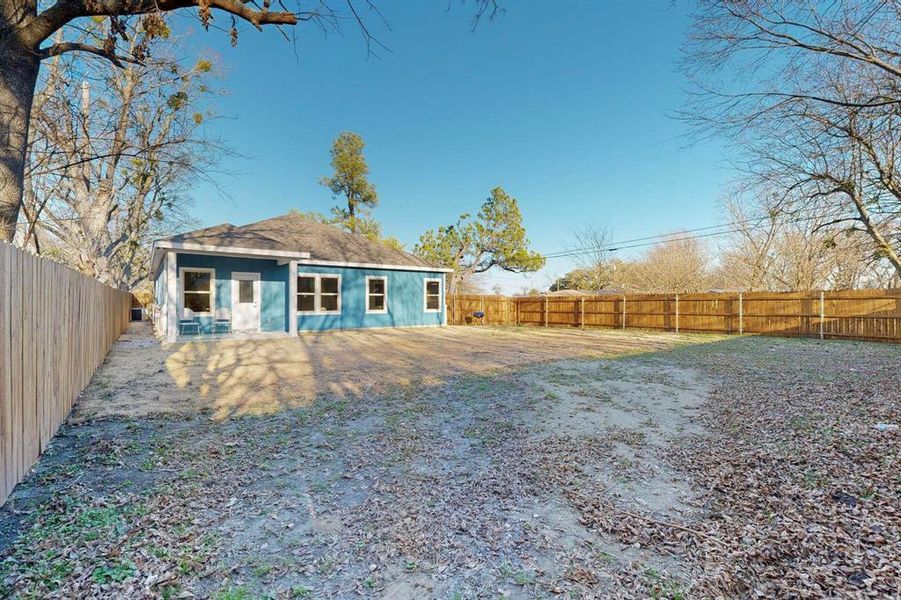 View of rear view of property