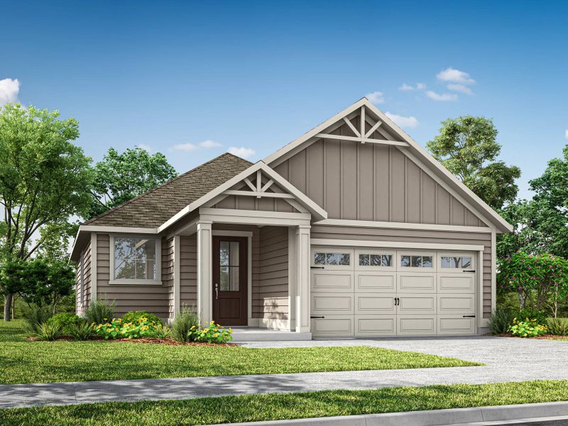 Representative exterior photo of a completed home built from the Beechwood Springs by Tri Pointe Homes in The Grove Collection at Serenity, Fuquay Varina, NC (Image 2).
