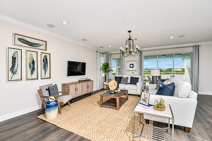 Furnished interior view inside a new home in Estates at Lake Jesup, Sanford (Image 7). Furnished interior view inside a new home in Estates at Lake Jesup, Sanford (Image 7).