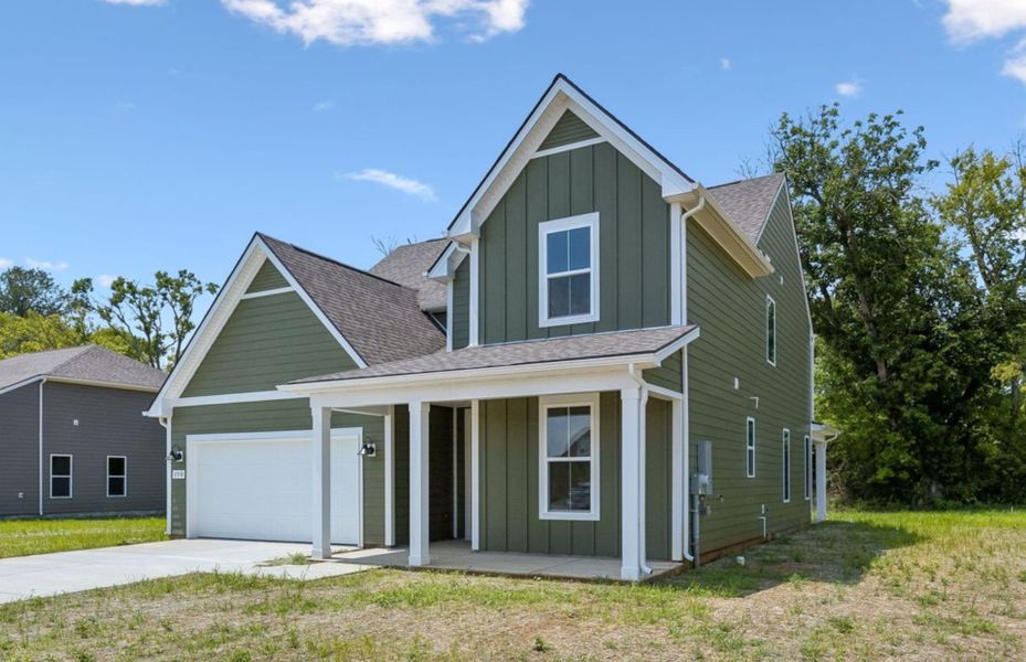Front exterior of a new home in Glenview Farms, Murfreesboro, TN, highlighting curb appeal (Image 26).