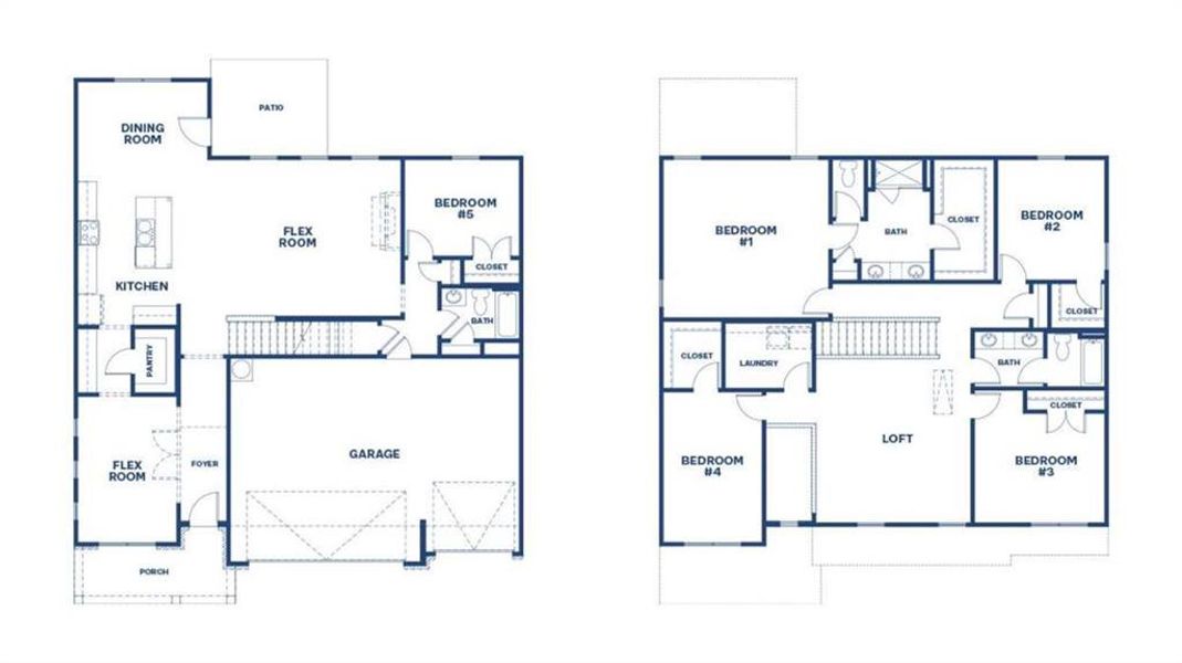 2D floor plan layout of this home in Evergreen Crossing, Locust Grove, GA (Image 2). 2D floor plan layout of this home in Evergreen Crossing, Locust Grove, GA (Image 2).
