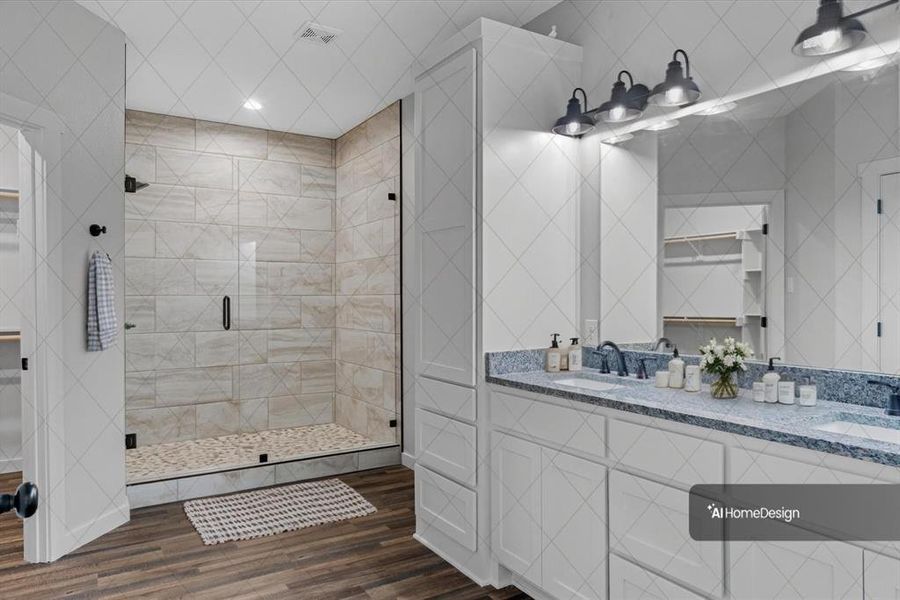 Staged Primary Bathroom Staged Primary Bathroom