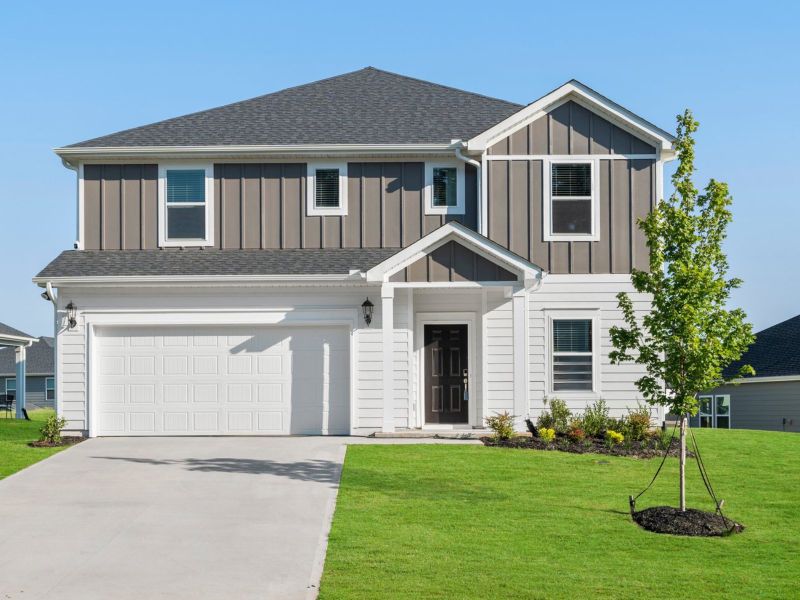 Front exterior of a new home in Chestnut Grove, Greer, SC, highlighting curb appeal (Image 2).