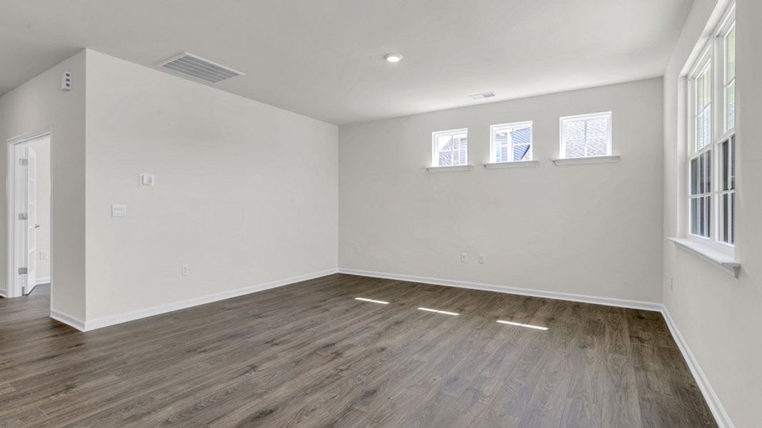 Spacious, unfurnished interior of a new home in The Villas at Kinsley, Jamestown (Image 16). Spacious, unfurnished interior of a new home in The Villas at Kinsley, Jamestown (Image 16).