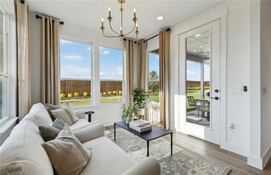 Furnished interior view inside a new home in Del Webb Chateau Elan, Hoschton (Image 6). Furnished interior view inside a new home in Del Webb Chateau Elan, Hoschton (Image 6).