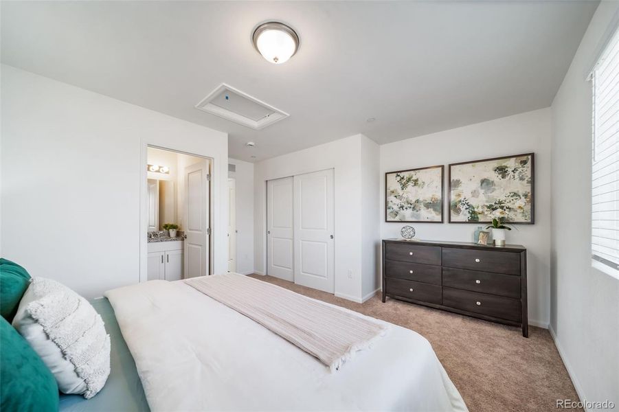 Furnished interior view inside a new home in Reunion, Commerce City (Image 13).