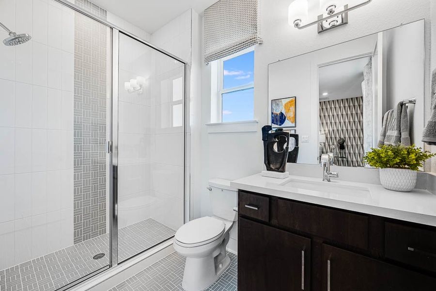 Furnished interior view inside a new home in Travisso, Leander (Image 29).