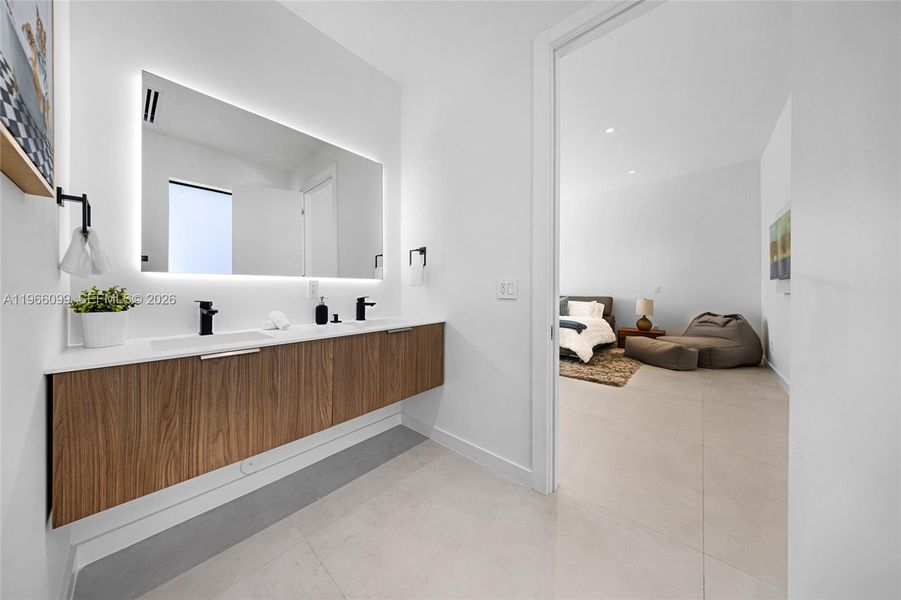 Furnished interior view inside a new home in , Miami (Image 67).