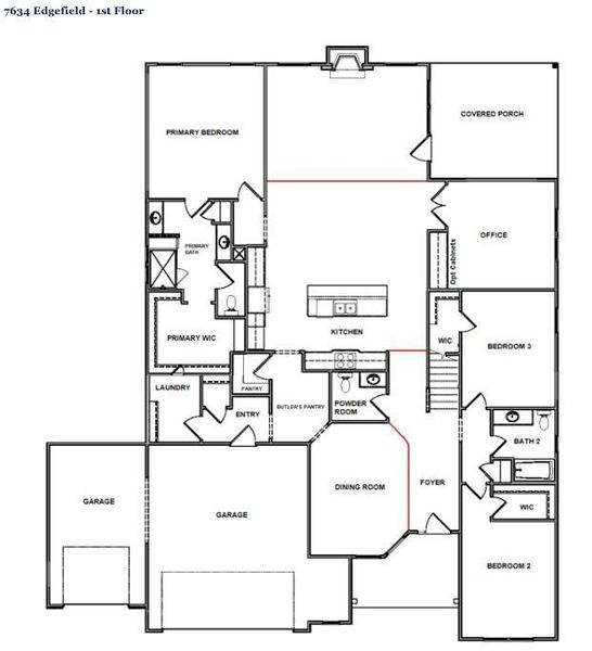 2D floor plan layout of this home in , Huger, SC (Image 4).