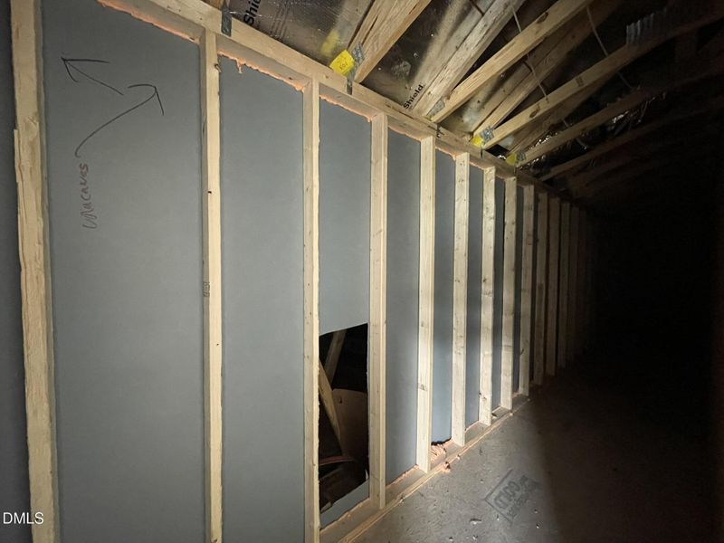 Unfinished Storgage Closet