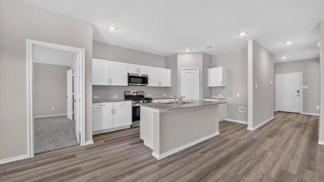 Furnished interior view inside a new home in The Hills at Reunion, Newark (Image 6).