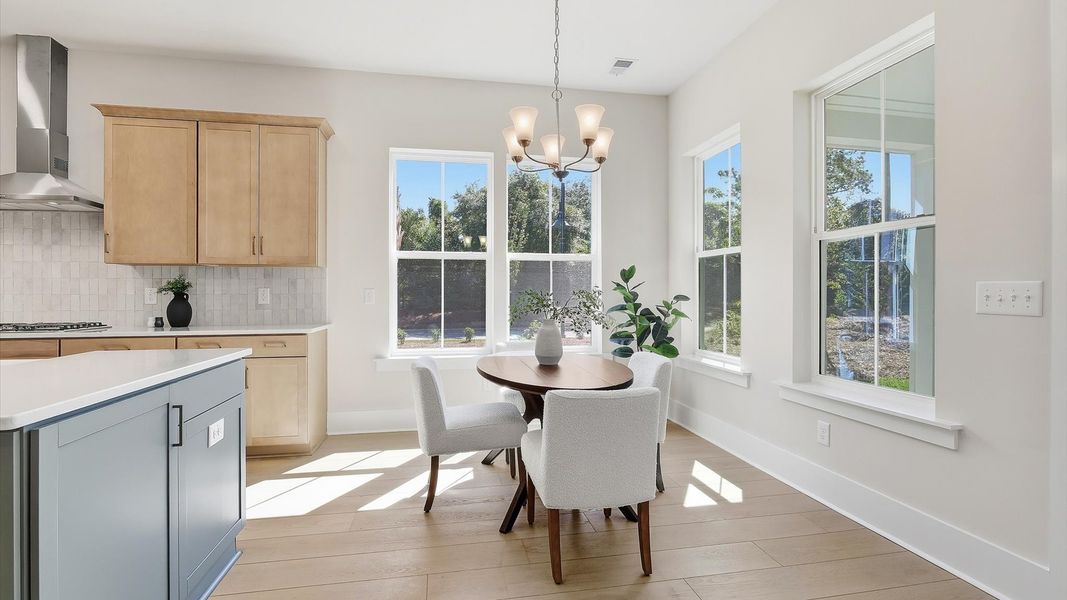 Representative furnished interior of a home built from the Stonehaven  II by DRB Homes in Oak Bend, Charleston (Image 12).