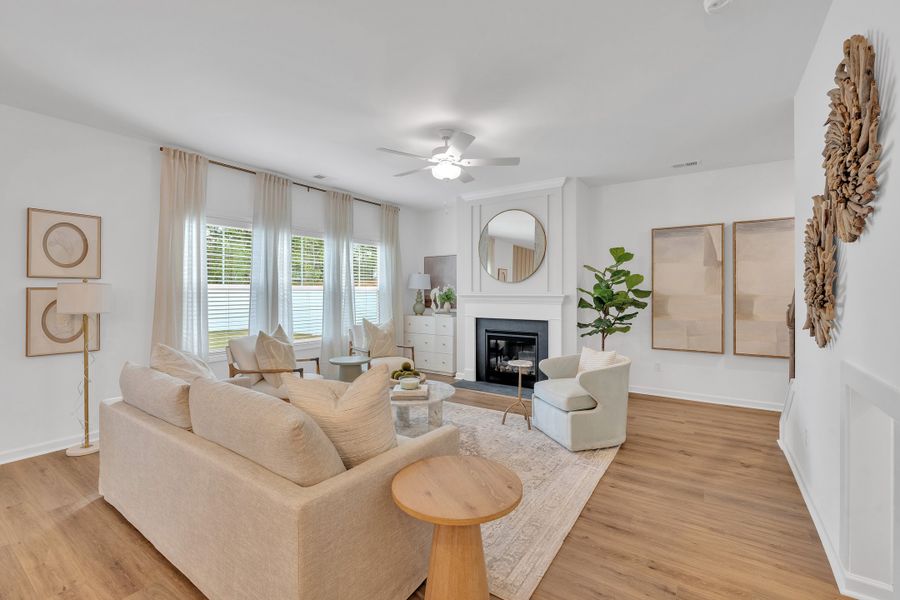 Representative furnished interior of a home built from the Benton II by Great Southern Homes in Springwood Grove, Central (Image 10).