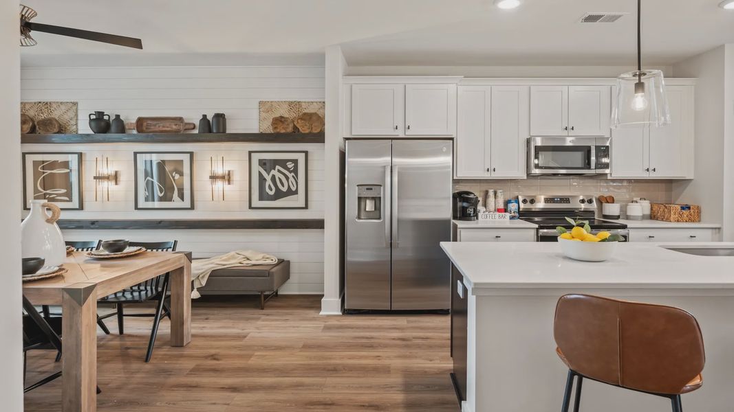 Furnished interior view inside a new home in Clear Springs Townhomes, North Charleston (Image 7).