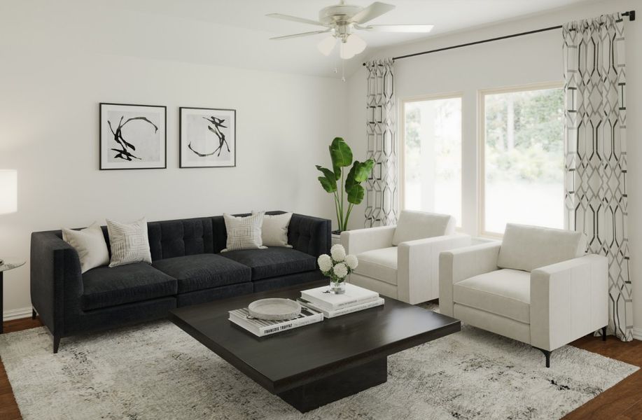 Representative furnished interior of a home built from the Brooks by Beazer Homes in Whitewing Trails: Meadows 50', Princeton (Image 10). Representative furnished interior of a home built from the Brooks by Beazer Homes in Whitewing Trails: Meadows 50', Princeton (Image 10).