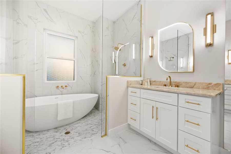 Furnished interior view inside a new home in , Flagler Beach (Image 28).