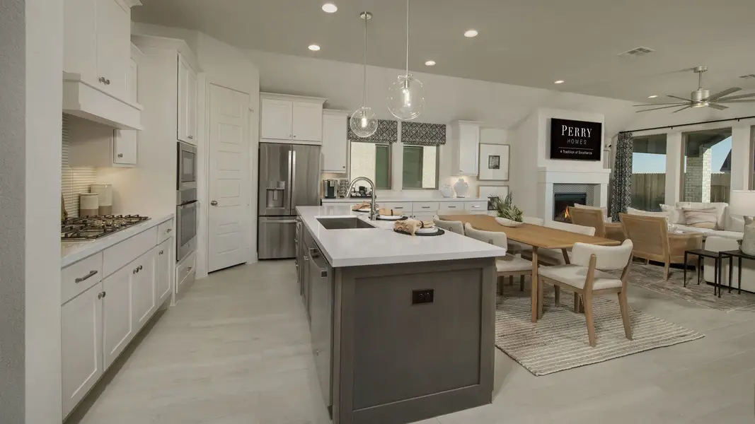 Furnished interior view inside a new home in Meadows of Mill Creek, Seguin (Image 5). Furnished interior view inside a new home in Meadows of Mill Creek, Seguin (Image 5).