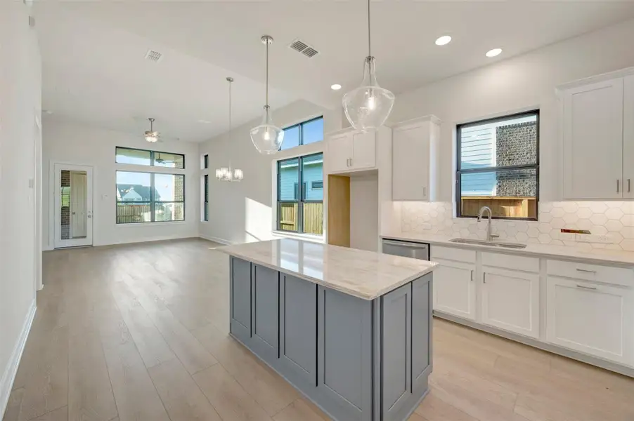 Furnished interior view inside a new home in Sienna - Landmark Row Collection, Missouri City (Image 5).