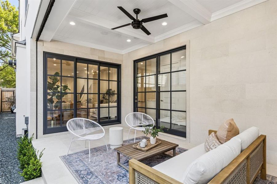 Lueders limestone patio wtih phantom screens. Surround sound through out the house including patio. Fully fenced with auto gate. Lueders limestone patio wtih phantom screens. Surround sound through out the house including patio. Fully fenced with auto gate.